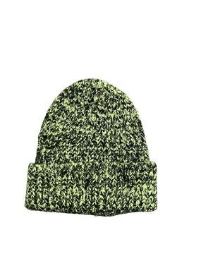 ASOS DESIGN Beanie Black Green Ribbed One Size
